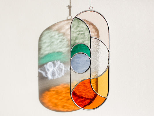 Nowoczesny witrażowy łapacz słońca - suncatcher